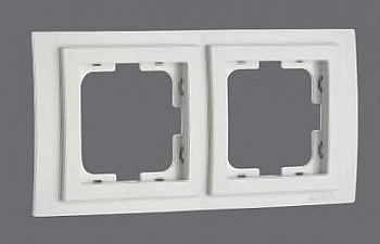 LARISSA Рамка универсальная 2 мест . Белый IP20 Mono