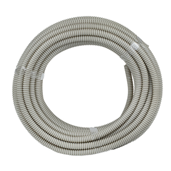 Труба гофр, ПВХ с протяжкой d16 мм (25 м) серая EKF-Plast