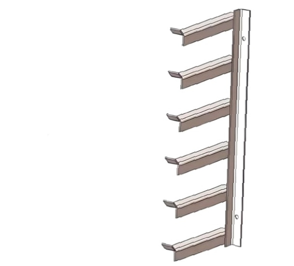 Кронштейн полочный для вертикальных стен П5В2У У3, лак, 2 полки, L300, полка L300 Кронштейн полочный для вертикальных стен П5В2У У3, лак, 2 полки, L300, полка L300