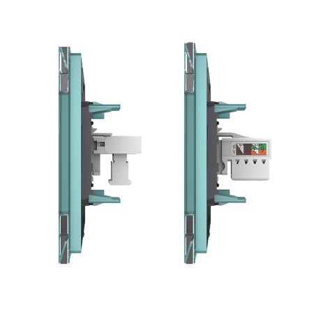 Розетка ТЛФ/КОМП RJ-45 Зеленая Livolo