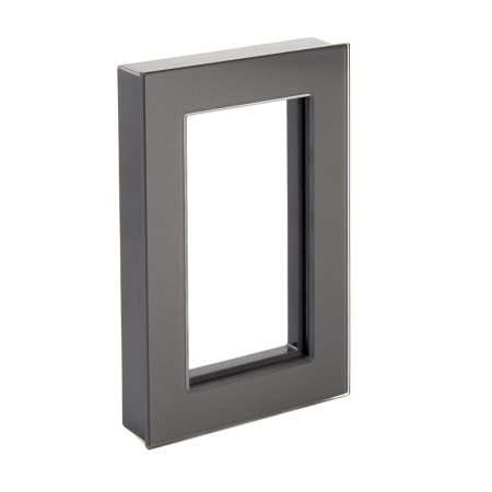Рамка 2-местная (без перемычки), стекло, STEKKER, GFR00-7012-06, серия Катрин, графит
