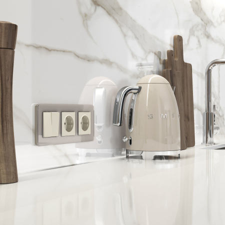 Elite Рамка из стекла на 3 поста дымчатый Werkel