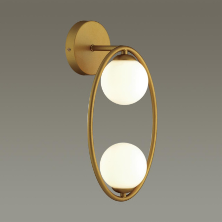 Бра G9 2*40W SLOTA золотой/белый ODEON LIGHT
