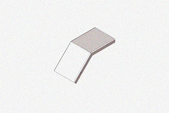 Крышка лотка замкового КЛСЗ 50х50-45 (Rп300) УХЛ1 для поворота трассы вниз на 45, радиус поворота трассы 300 мм, горячее цинкование S1,5