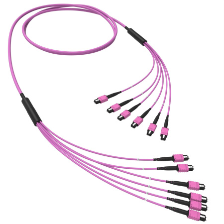 Оптическая магистральная сборка 72 ОВ 50/125 OM4, 6xMTP PRO(12)m/6xMTP PRO(12)m, тип В, 10 м DKC