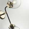 Бра E27 2*40W PRIAMA черный/золотой/прозрачный/стекло ODEON LIGHT