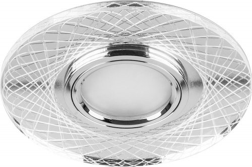 Снят Светильник встраиваемый с белой LED подсветкой Feron CD970 потолочный MR16 G5.3 прозрачный фото 2