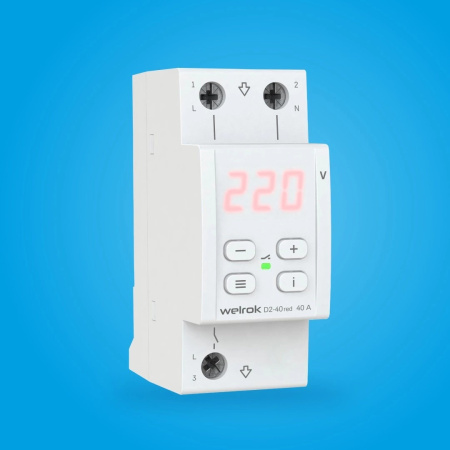Реле Напряжения Welrok D2-40 40 А (max 50 A), 8 800 ВА