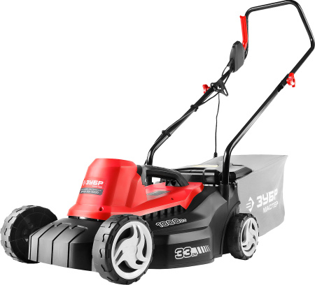 1000 Вт газонокосилка сетевая, ш/с 330 мм, 8.8 кг ЗУБР