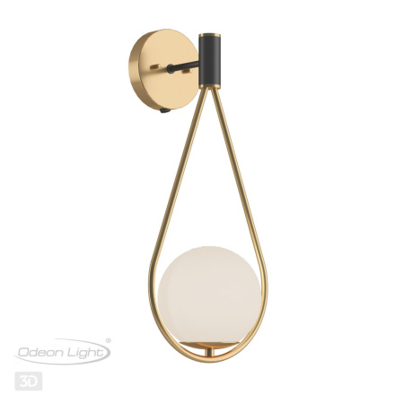 Бра с выкл.E14 1*40W FLARI золтой/черный/белый ODEON LIGHT