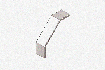 Крышка лотка замкового КЛСЗ 300х85-90 УХЛ1 для поворота трассы вниз на 90, горячее цинкование, S1,5