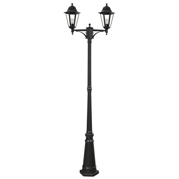 Светильник садово-парковый Feron 6214/PL6214 столб 2*100W E27 230V, черный Светильник садово-парковый Feron 6214/PL6214 столб 2*100W E27 230V, черный