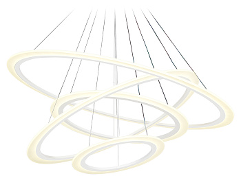 Светильник потолочный светодиодный с пультом FA4363/4 WH белый 235W 3000K/4200K/6400K D100*870 (ПДУ РАДИО 2.4G) Ambrella Light