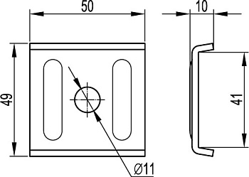 Опорная пластина для С-образных профилей