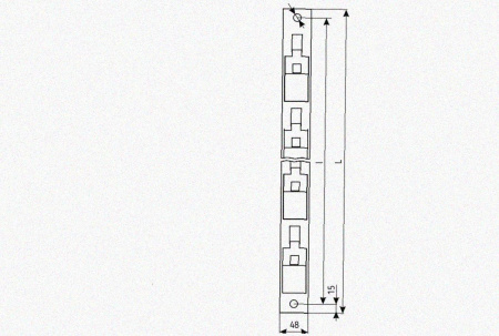 Стойка кронштейна рожкового криволинейного К1351.001А-05 УТ1,5, горячее цинкование, 11 рожков,L2170мм, S3,0