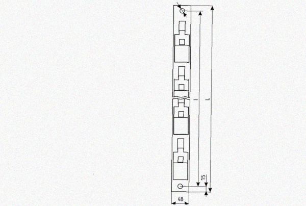 Стойка кронштейна рожкового криволинейного К1351.001А-05 УТ1,5, горячее цинкование, 11 рожков,L2170мм, S3,0
