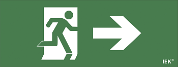 Самоклеящаяся этикетка 240х90мм "Фигура/стрелка вправо" для ДПА IP20/54 IEK
