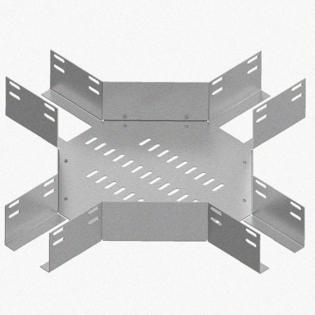 Лоток крестообразный глухой КМГ 300х100 УХЛ1, горячее цинкование S1,5