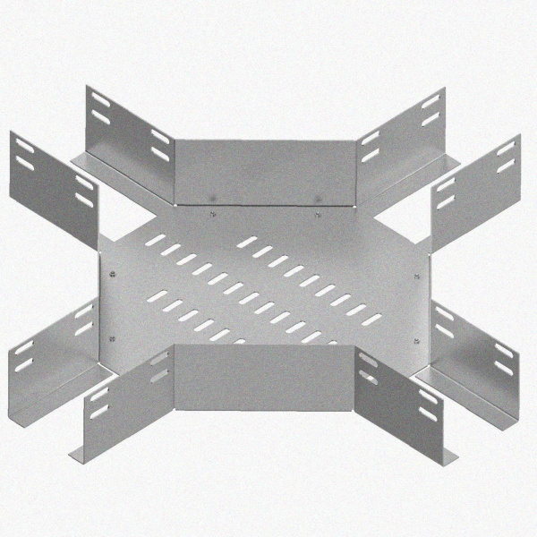 Лоток крестообразный глухой КМГ 300х100 УХЛ1, горячее цинкование S1,5