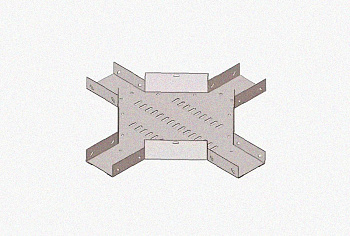 Лоток крестообразный замковый глухой КМЗГ 400х110 УХЛ1, горячее цинкование, S1,5