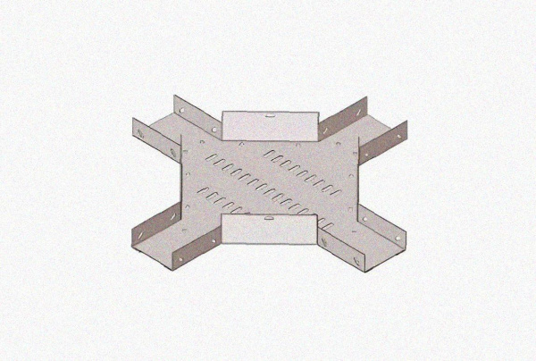 Лоток крестообразный замковый глухой КМЗГ 400х110 УХЛ1, горячее цинкование, S1,5