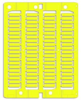 Маркировка для провода, жесткая, для трубочек. 4х15мм. Желтая DKC
