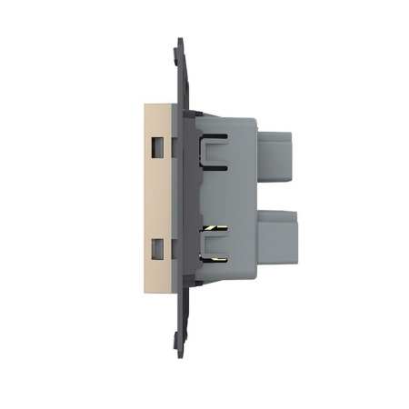 Розетка универсальная с з/з с защитными шторками 16A, цвет золотой (механизм) Livolo