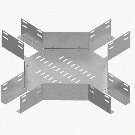 Лоток крестообразный глухой КМГ 50х50 УТ1,5, горячее цинкование, S1,5