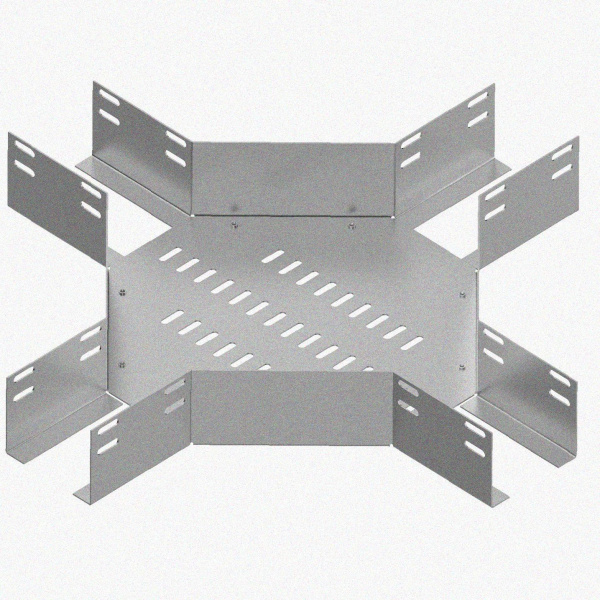 Лоток крестообразный глухой КМГ 50х50 УТ1,5, горячее цинкование, S1,5