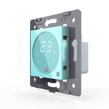Терморегулятор пола 16А, сенсорное управление, датчик воздуха, Зеленый (механизм) Livolo