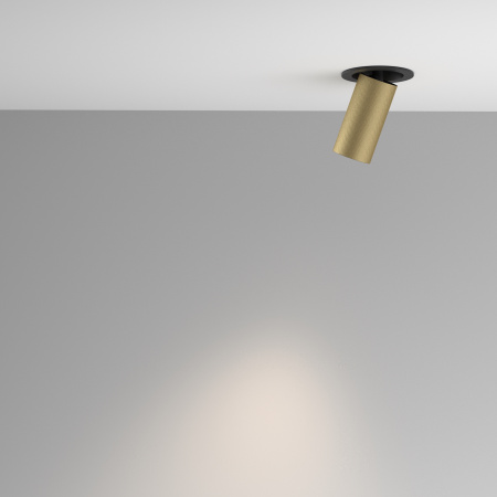 Встраиваемый светильник 1*GU10 10Вт Черный и Матовое золото IP20 Ceiling & Wall C081CL-01-GU10-MG Technical Maytoni