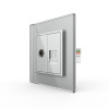 Розетка ТВ/КОМП RJ-45 Серая Livolo