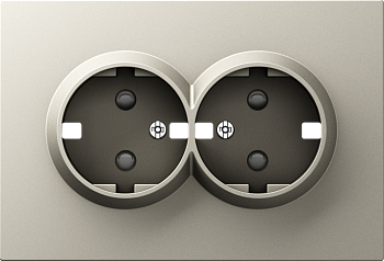 Donel A07 матовый кашемир накладка для розетки 2-й с заземлением, со шторками 16A 250 В~,серия DB