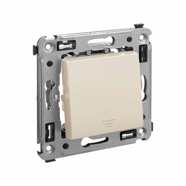 Кнопка одноклавишная в стену, "Avanti", "Ванильная дымка" DKC