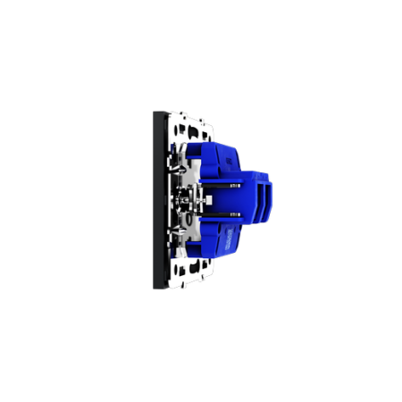 Розетка акустическая встраиваемая Voltum S70 4-местная, (графит)