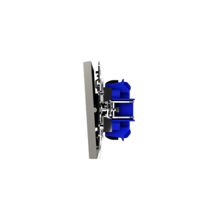 Проходной переключатель встраиваемый Voltum S70 одноклавишный с подсветкой 10А, (кашемир)