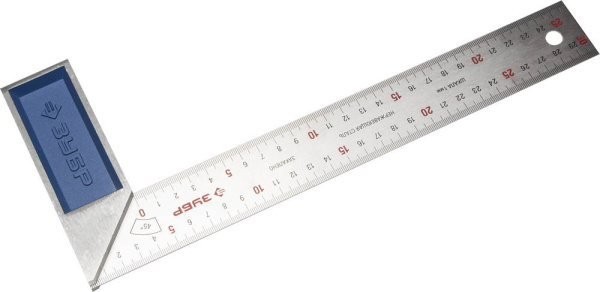 Профессионал 300 мм усиленный столярный угольник с нержавеющим полотном ЗУБР