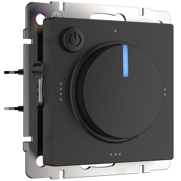 Встраиваемые механизмы Терморегулятор электромеханический СУ для теплого пола 16А черный матовый IP20 Werkel Встраиваемые механизмы Терморегулятор электромеханический СУ для теплого пола 16А черный матовый IP20 Werkel
