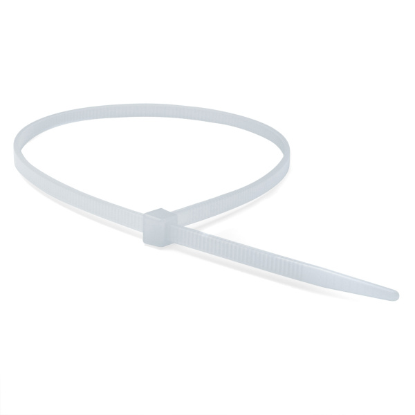 Хомут P6.6 самозатухающий, белый 2,5x100 DKC