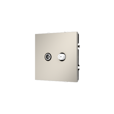 Розетка телевизионная встраиваемая Voltum S70 оконечная TV+SAT, (кашемир)