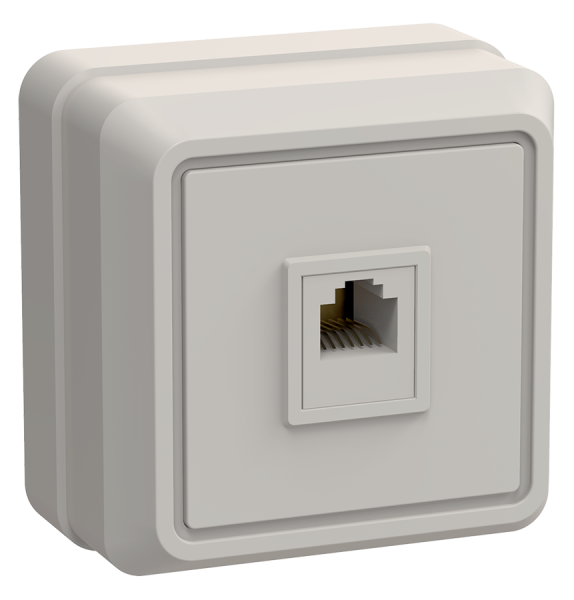 Розетка 1-местная ОУ телефонная РТ20-ОКм ОКТАВА кремовый IEK Розетка 1-местная ОУ телефонная РТ20-ОКм ОКТАВА кремовый IEK