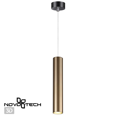 Св-к св/д накл.,провод 2м IP20 LED 4000K 20W 220V бронза светлая/черный ALBA NOVOTECH