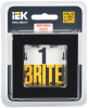 BRITE Рамка 1-мест. РУ-1-1-БрЧ металл черн. IEK