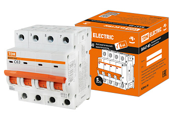 Выключатель автоматический ВА МОД ВА47-60 4П 63А 6кА С TDM