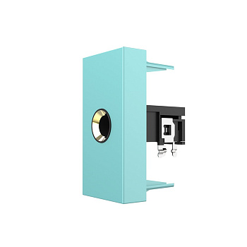 Розетка стерео аудио TRS JACK 6.3 мм, цвет зеленый (механизм) Livolo