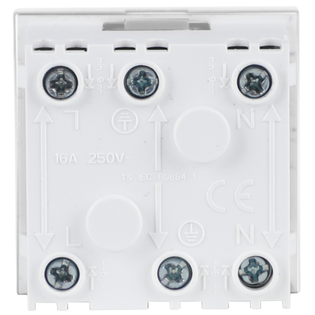 Donel Розетка 2К+З нем.ст., 45 гр., с з/ш, бел. (45х45мм), соединительный адаптер, серия (тип) DF6