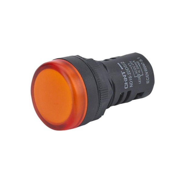 Индикатор ND16-22DS/4C оранжевый, компактный, встр. конденсатор, IP65 АС380В (R) CHINT Индикатор ND16-22DS/4C оранжевый, компактный, встр. конденсатор, IP65 АС380В (R) CHINT