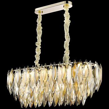 Люстра подвесная Белое золото/Прозрачный, Дымчатый, Янтарный E14 14*40Вт WE144.14.303 WERTMARK