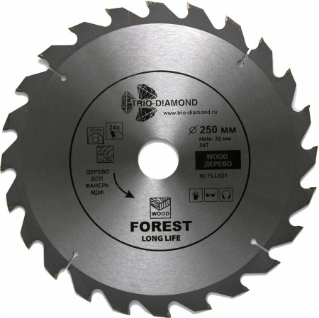Диск пильный 250*32*24Т FLL821 Trio-Diamond
