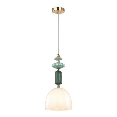 Подвес E14 1*40W CANDY золото/разноцветн./керамика/стекло D ODEON LIGHT
